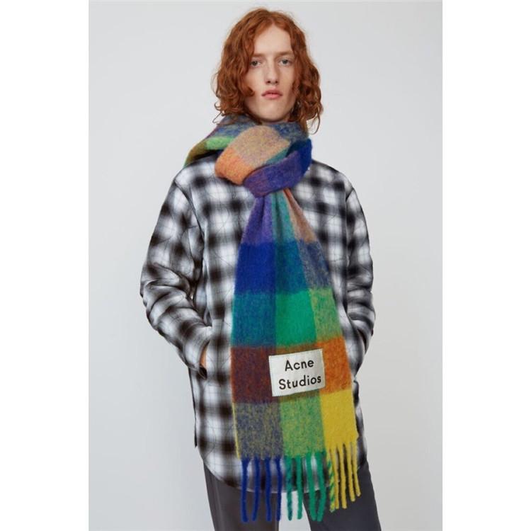 Acne Studios アクネ ストゥディオズ チェックスカーフ マフラー マルチチェック柄 大判ストール ユニセックス クリスマス 誕生日 母の日 ギフト Co210106a Cobalt Shop 通販 Yahoo ショッピング