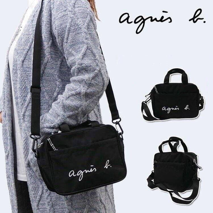 アニエスベー Agnes B ショルダーバッグ アンファン バッグ 2way ポシェット ショルダー ロゴ レディース ナイロン ハンドバッグ 軽量 出掛け 引出物