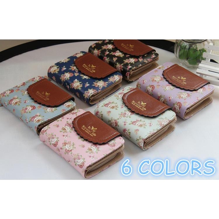 送料無料 財布 花柄 2つ折り財布 かわいい レディース プレゼント 人気 女性用 安い 新品 サイフ さいふ カード入れ 小銭 Zqbv Cobalt Shop 通販 Yahoo ショッピング