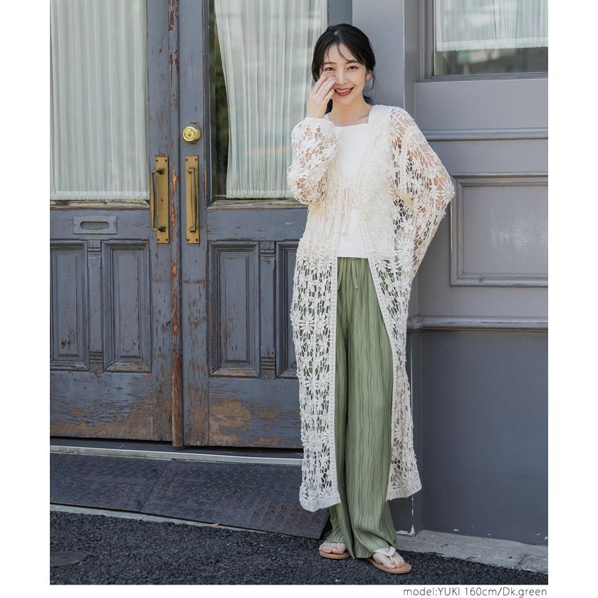 coca ウェーブプリーツパンツ レディース ワイドパンツ カット coca ウェーブプリーツパンツ レディース ワイドパンツ カット