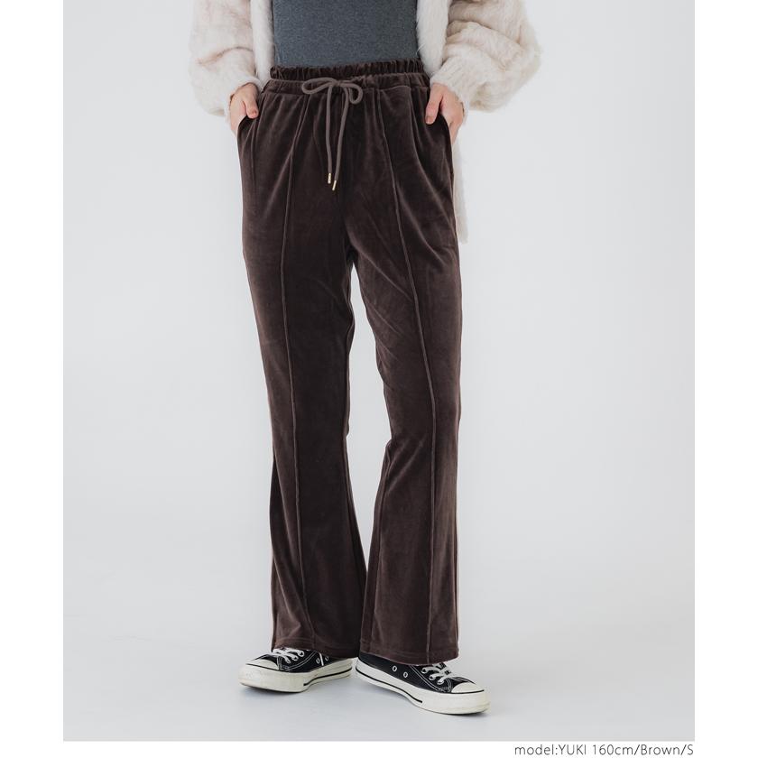 coca ベロアフレアラインパンツ レディース メール便不可 24aw coca ベロアフレアラインパンツ レディース メール便不可 24aw
