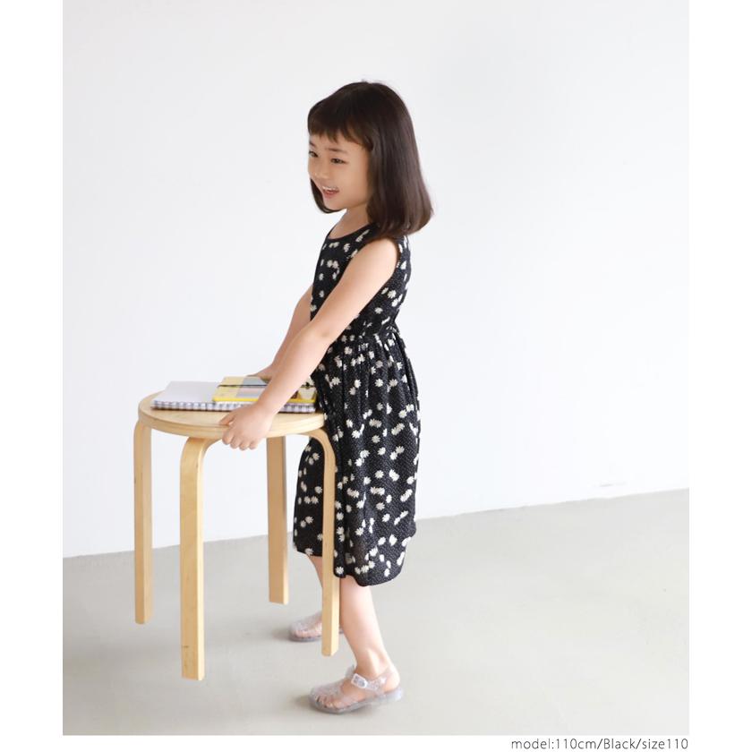 子供服 キッズ ワンピース ノースリーブ 花柄 ドット フレア 女の子 100cm 110cm 1cm 130cm Coca コカ メール便可 Coca コカ 16 02 Coca 通販 Yahoo ショッピング