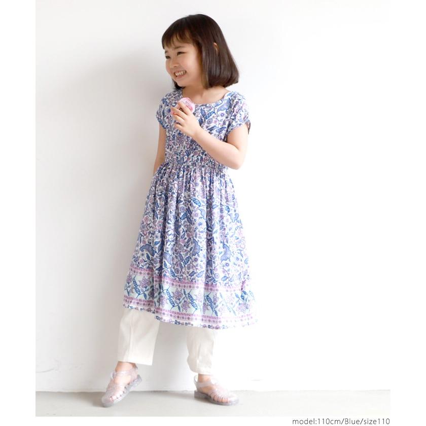 キッズ100 130 メール便可 ワンピース 子供服 花柄 ペイズリー 半袖 エスニック 女の子 親子 お揃い 100cm 110cm 1cm 130cm Coca コカ 16 02 Coca 通販 Yahoo ショッピング