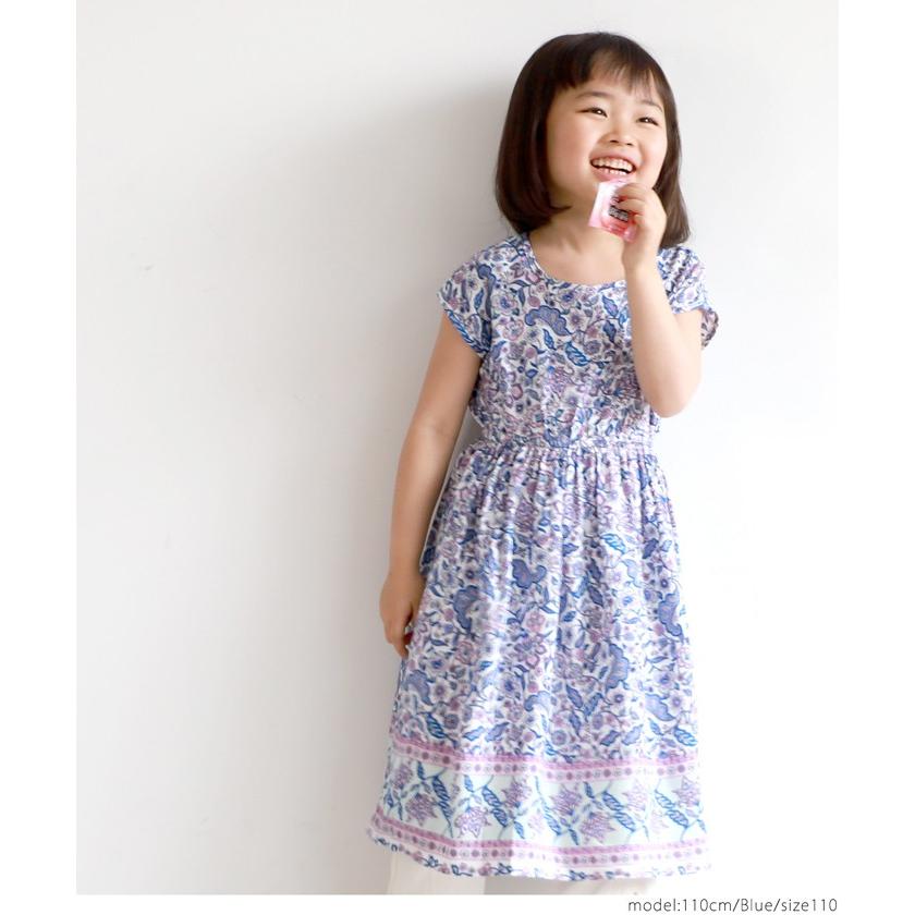 キッズ100 130 メール便可 ワンピース 子供服 花柄 ペイズリー 半袖 エスニック 女の子 親子 お揃い 100cm 110cm 1cm 130cm Coca コカ 16 02 Coca 通販 Yahoo ショッピング