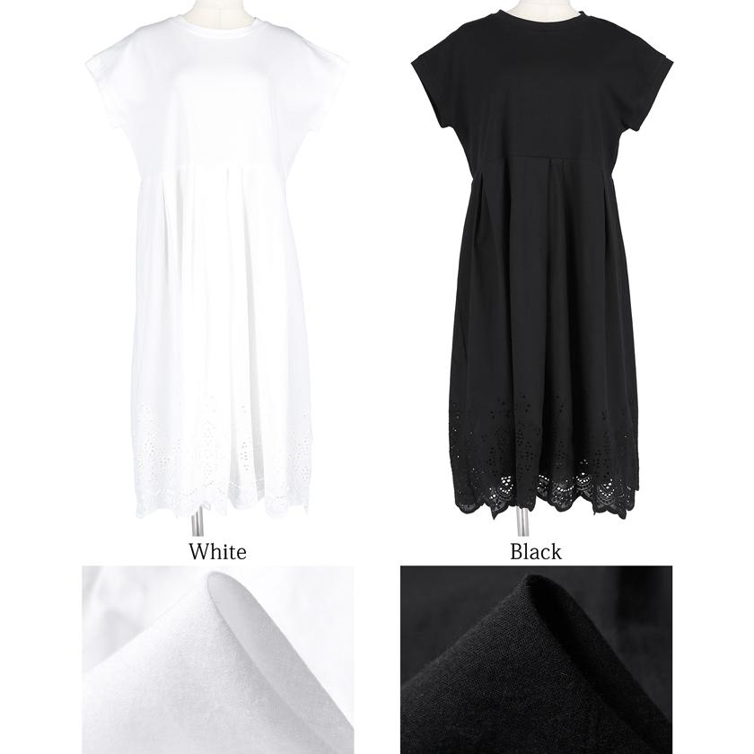 メール便不可 ワンピース レディース フレンチスリーブ 半袖 Aライン カットレース 花柄 フラワー ミディアム 薄手 aw C 16 01 Coca 通販 Yahoo ショッピング