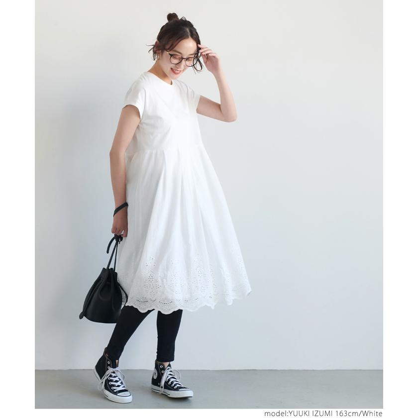 ワンピース レディース フレンチスリーブ 半袖 Aライン カットレース 花柄 フラワー ミディアム 薄手 aw Coca メール便不可 Coca コカ 16 01 Coca 通販 Yahoo ショッピング