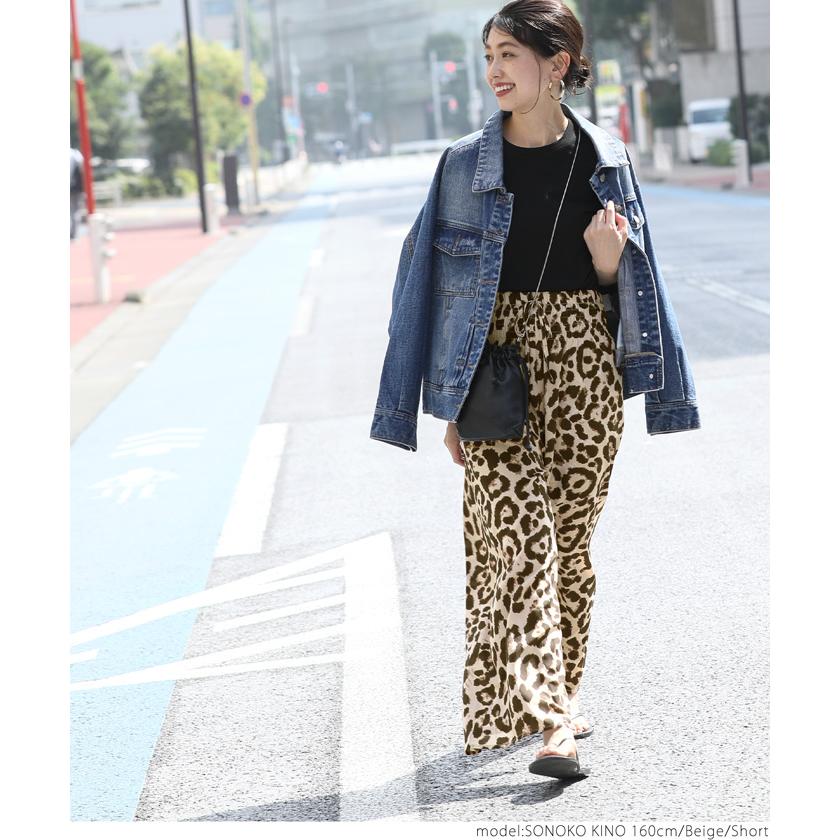 メール便可 イージーパンツ レディース ワイドパンツ ロングパンツ リラックスパンツ レオパード柄 ヒョウ柄 ウエストゴム ss Coca コカ 16 02 Coca 通販 Yahoo ショッピング