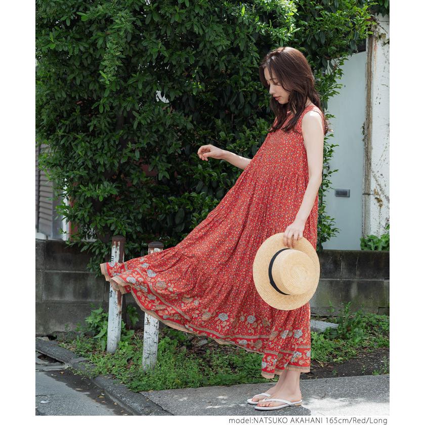 coca ワンピース レディース 花柄 ギャザー エスニック coca ワンピース レディース 花柄 ギャザー エスニック