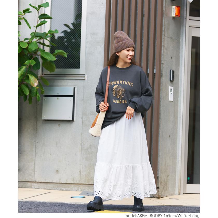 coca スカート レディース コットンスカート 刺繍 コットン フラワー柄  