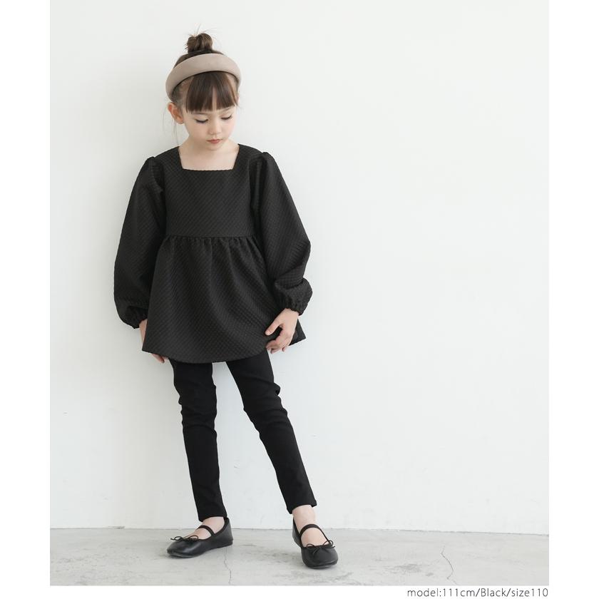 セール☆1990円→990円 キッズ 110-140 ブラウス パフスリーブ  