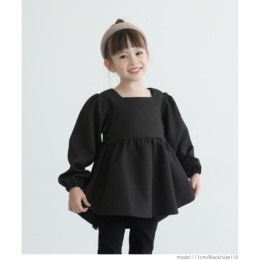 セール☆1990円→990円 キッズ 110-140 ブラウス パフスリーブ  