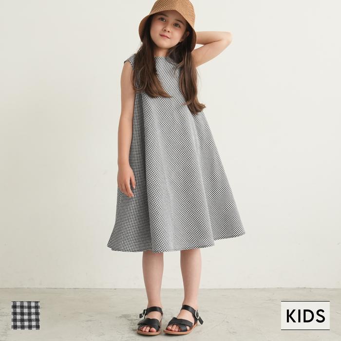 セール☆1490円→550円 キッズ 100-140 チェック柄ワンピース ギンガム  