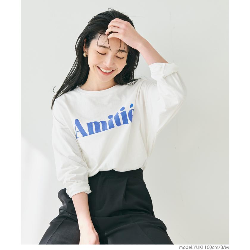 Tシャツ レディース カットソー ロゴ ビッグシルエット ロンT クルーネック 長袖 薄手 伸縮性 メール便不可 24ss coca コカ｜cocacoca｜13