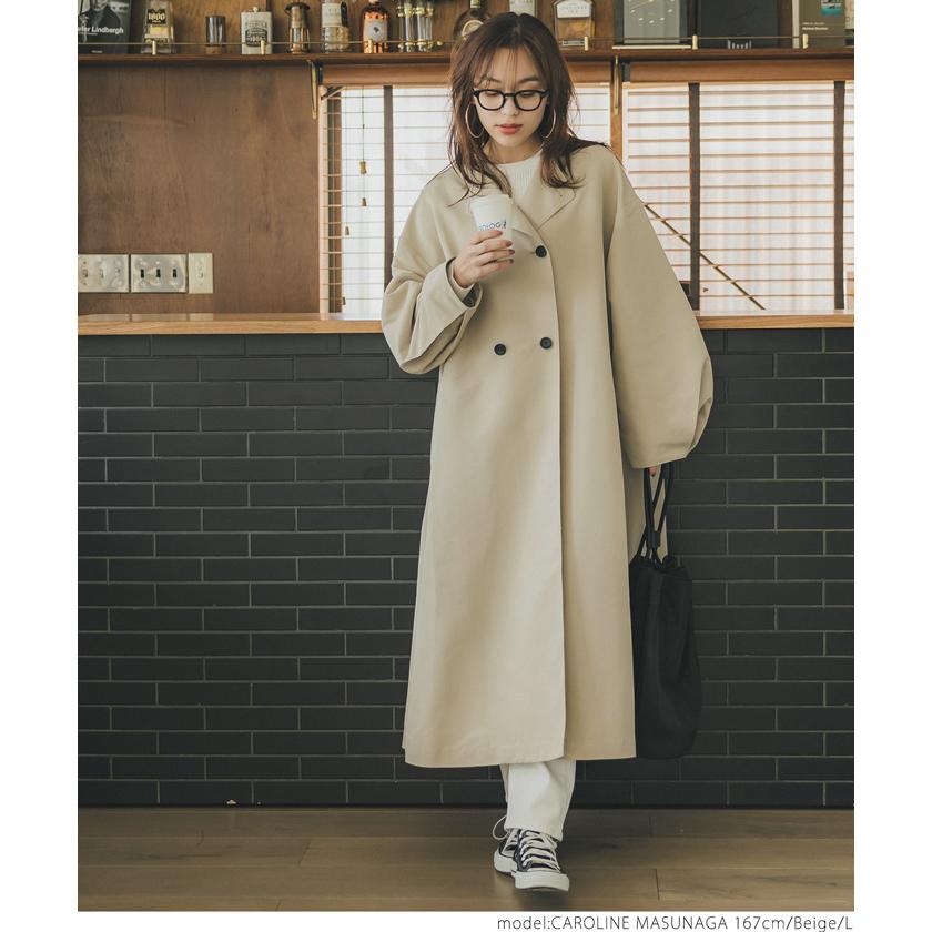coca トレンチコート レディース Aライン ノーカラー ボリューム coca トレンチコート レディース Aライン ノーカラー ボリューム