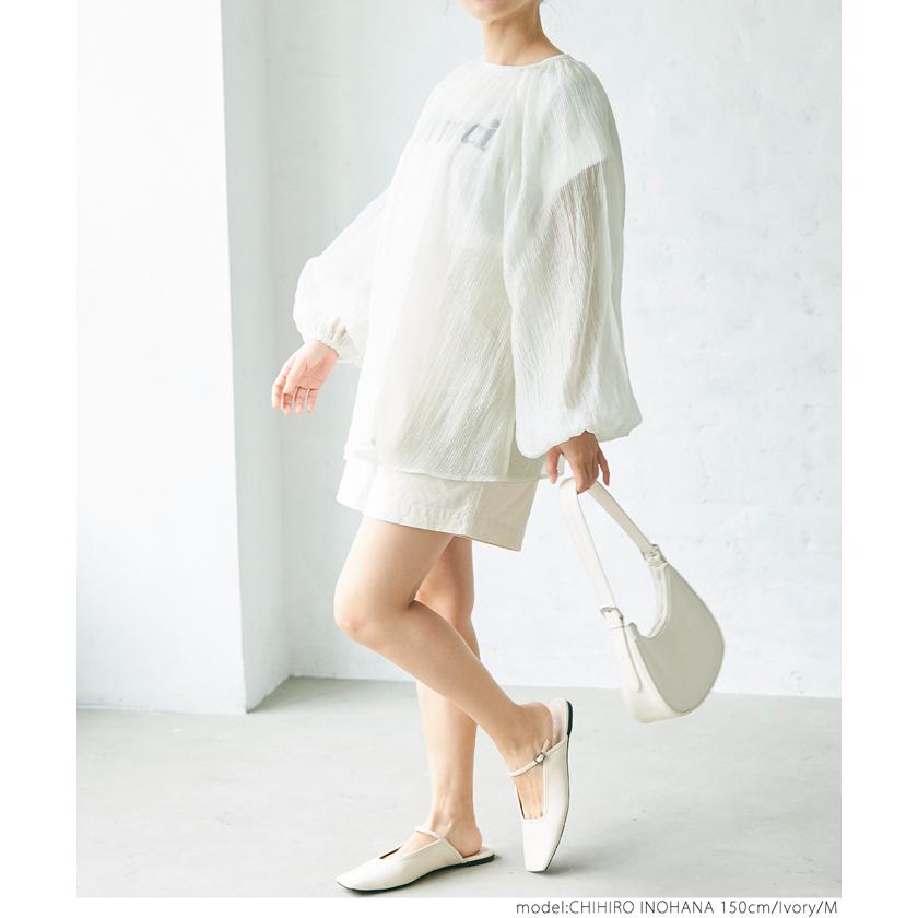 coca ブラウス レディース 2WAY カットソー リボン 透け感 バック  