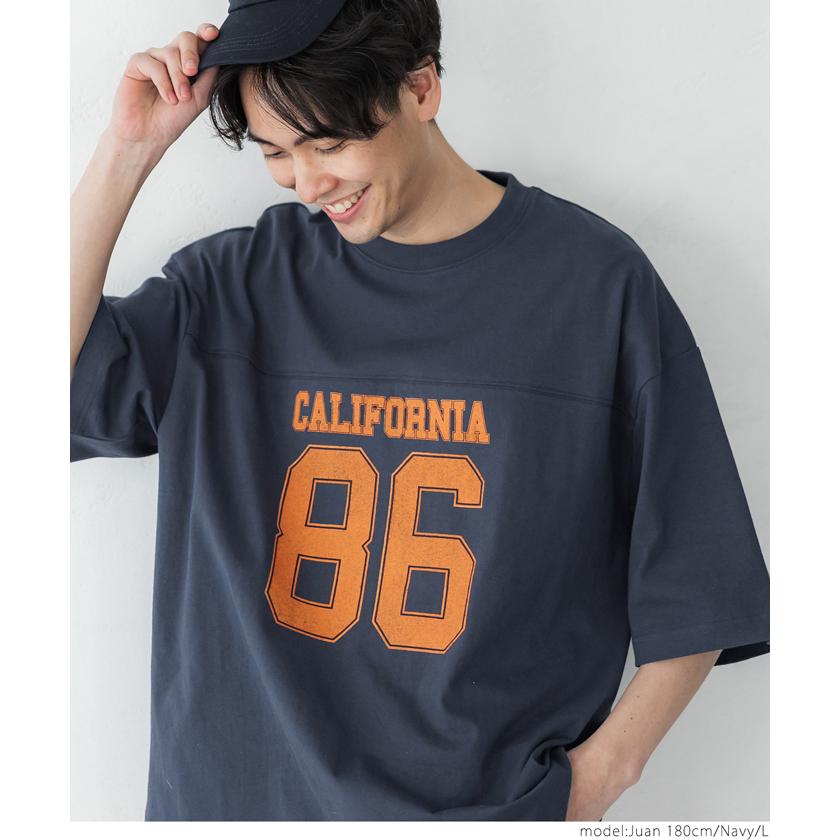 Tシャツ メンズ カレッジ ナンバリング ワイドシルエット ビッグシルエット ロゴ プリント 半袖 ゆったり メール便不可 23ss coca コカ｜cocacoca｜15