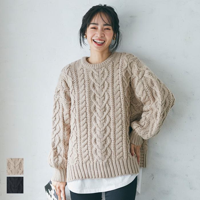 coca セール☆3990円→990円 ケーブルニット レディース ニット coca セール☆3990円→990円 ケーブルニット レディース ニット