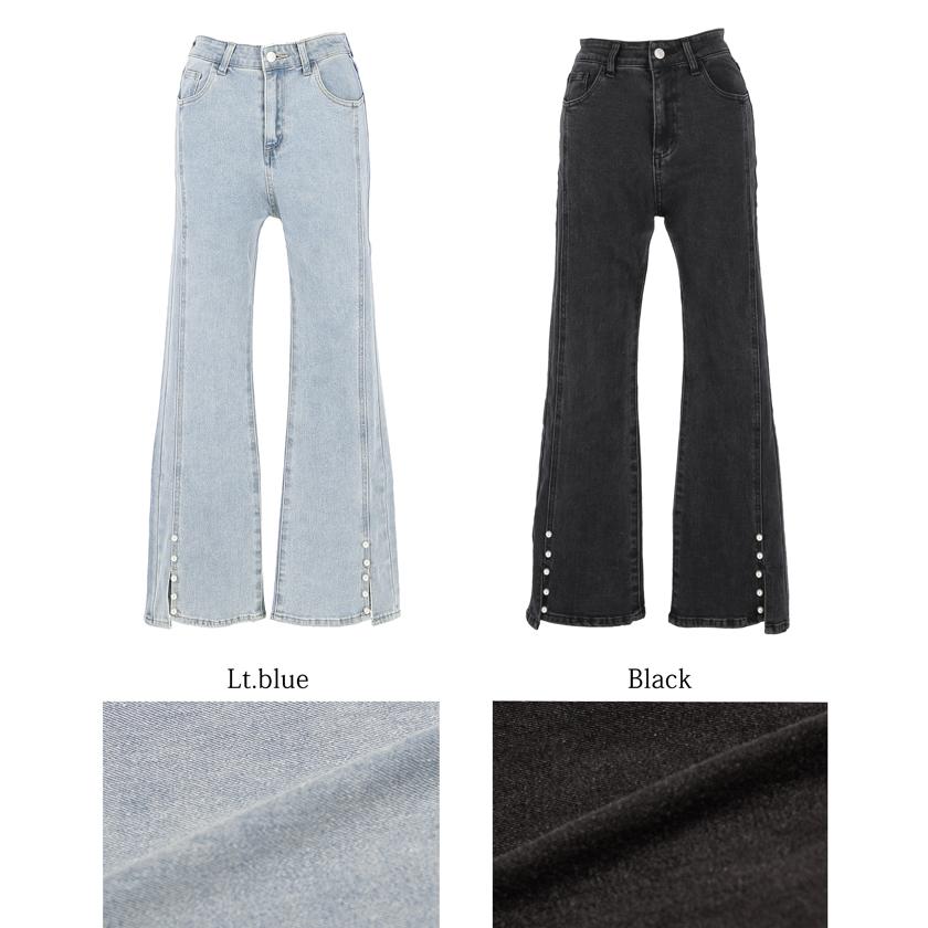 NEPLA ブラック スリットデニム　29インチ NEPLA. メンズ パンツ ネプラ スリット スレート SLIT STRAIGHT
