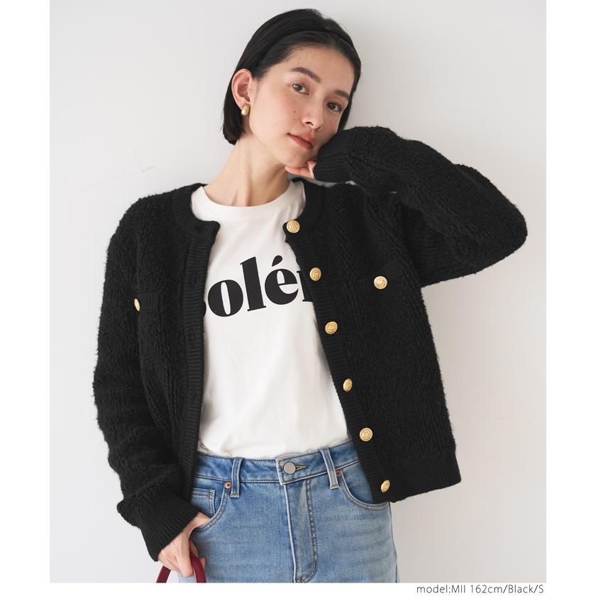 coca セール☆3490円→2990円 ループ編み金ボタンニット coca セール☆3490円→2990円 ループ編み金ボタンニット