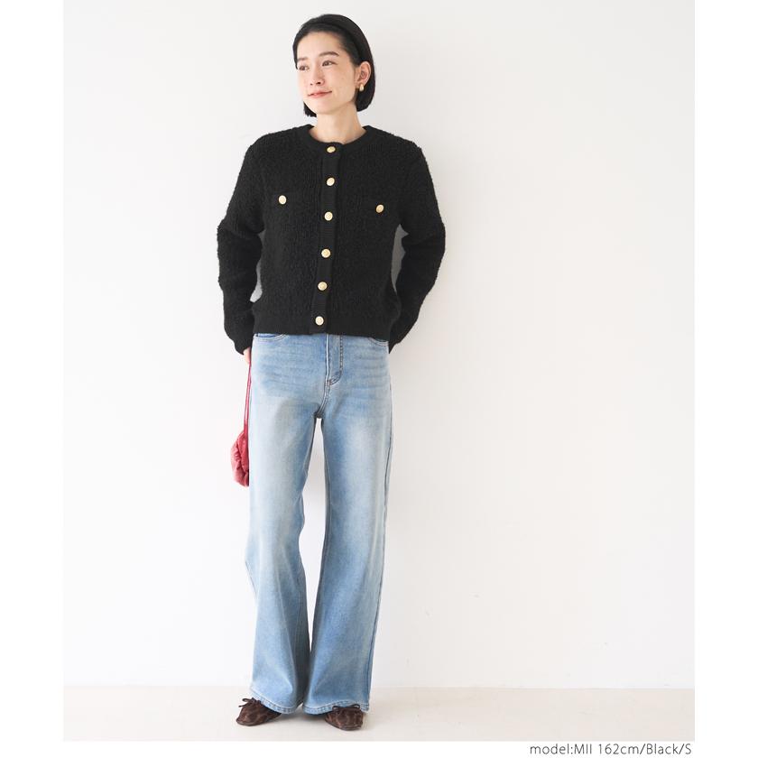 coca セール☆3490円→2990円 ループ編み金ボタンニット coca セール☆3490円→2990円 ループ編み金ボタンニット