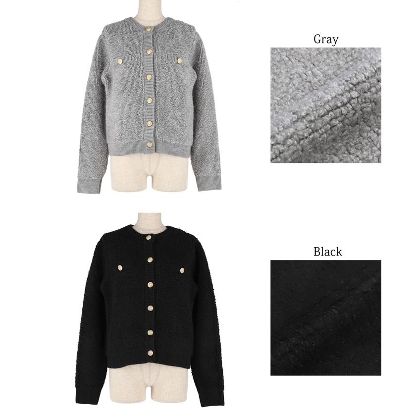 coca セール☆3490円→2990円 ループ編み金ボタンニット coca セール☆3490円→2990円 ループ編み金ボタンニット