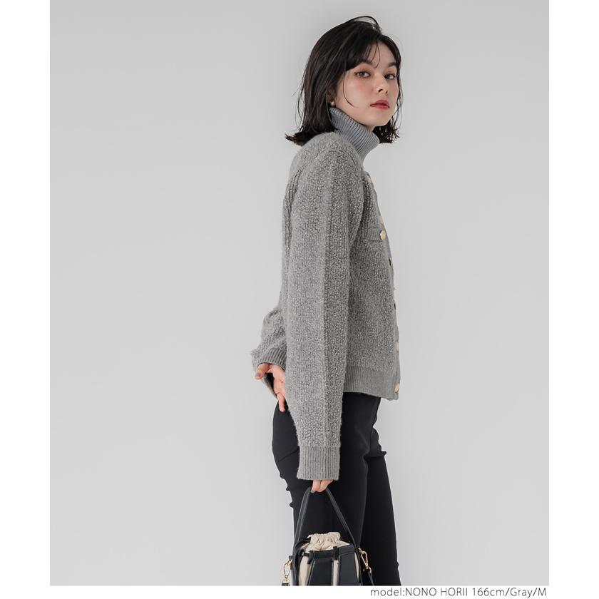 coca セール☆3490円→2990円 ループ編み金ボタンニット coca セール☆3490円→2990円 ループ編み金ボタンニット