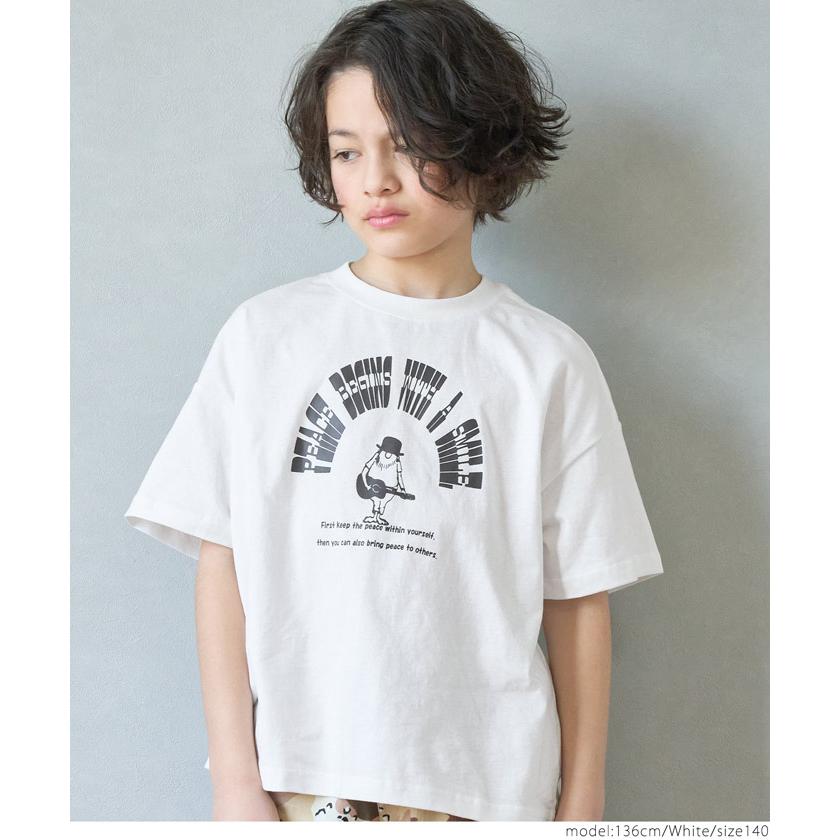 キッズ 110-140 Tシャツ 半袖 イラスト グラフィック プリント カットソー クルーネック 英字 男の子 親子お揃い 子供服 メール便可 coca コカ｜cocacoca｜09