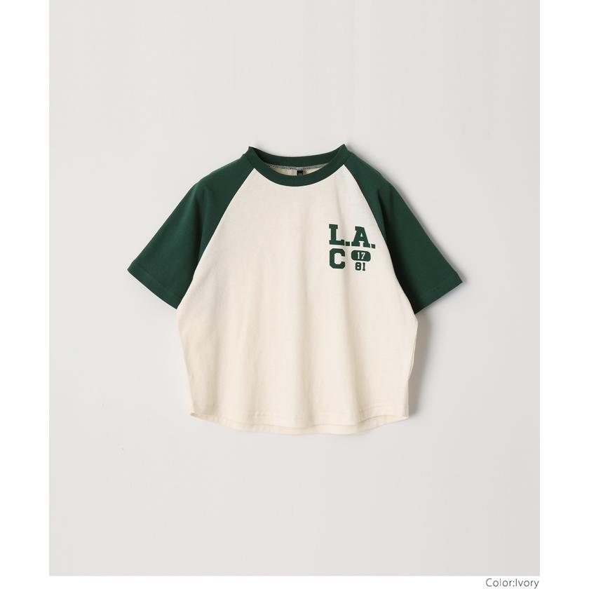 キッズ 110-140 Tシャツ ラグラン半袖Tシャツ ロゴプリント 配色 カジュアル 長袖 男の子 キッズオリジナル 子供服 メール便可 coca コカ｜cocacoca｜03