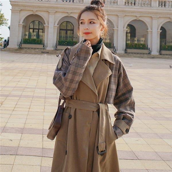 無料配達 トレンチコート レディース 切り替え ロングコート チェスター アウター Aライン フォーマル 大きサイズ ロング 韓国風 長袖 通勤 オフィス 秋冬 高級感 上品 安いクリアランス Www Superavila Com