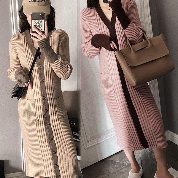 買いオンラインストア ニットワンピース レディース 秋冬 膝丈 ワンピース 厚手 プリーツ きれいめ 配色 上品 ワンピース 30代 40代 50代長袖 体型カ 通勤 Ol 新作 着痩せ韓国風 4色 純正ネット Shirleyryan Ca