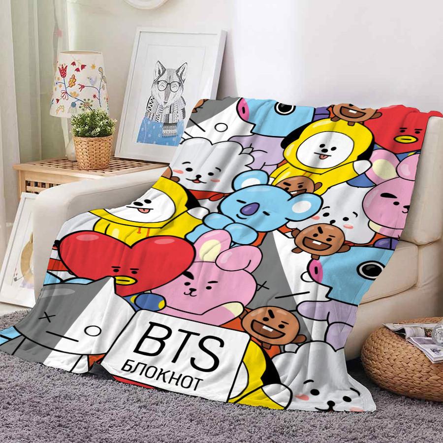 BTS ARMY Blanket BTSブランケット BTS ARMY Membership MERCH BOX #1 Official Blanket Set w/Box