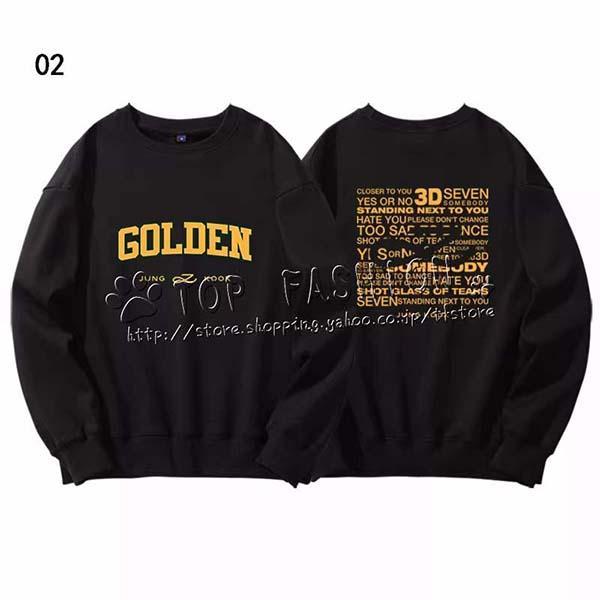 BTS 防弾少年団 韓流グッズ JUNGKOOK ジョングク 周辺 2023 GOLDEN 応援服 打歌服 ペアルック 長袖 男女兼用 春秋 日常服 青少年 通学通勤｜coci｜03