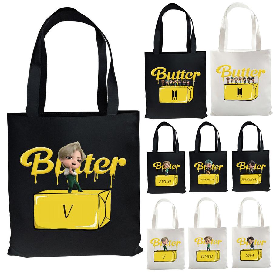 防弾少年団 2021 BTS BUTTER トートバッグ 肩掛けバッグ グッズ 軽量 かばん 男女兼用 メンズ レディース おしゃれ 可愛い