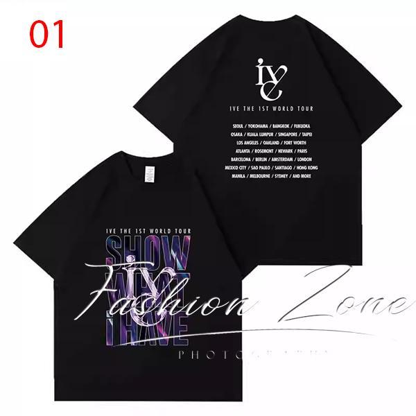 新品 IVE 2024 世界巡回 ライブ 韓流グッズ 半袖 Tシャツ 春夏 コート 