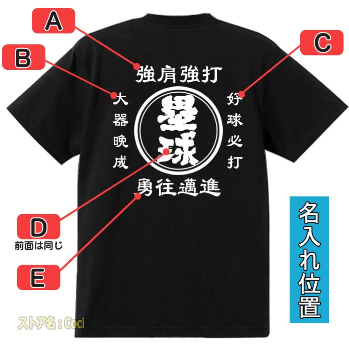 名入れ Tシャツ オリジナル 文字入れ 塁球 お好きな文字 男女兼用 作成 綿100% 自作 帆前掛け風 夏 おもしろTシャツ｜coci｜02