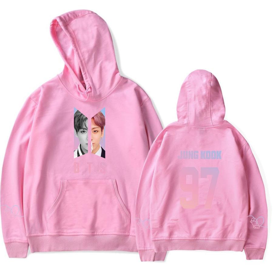 BTS ジョングク　パーカー　JK 白　ピンク　フーディー　XL 2個セット BTS ジョングクパーカーJK 白ピンクフーディーXL 2個セット