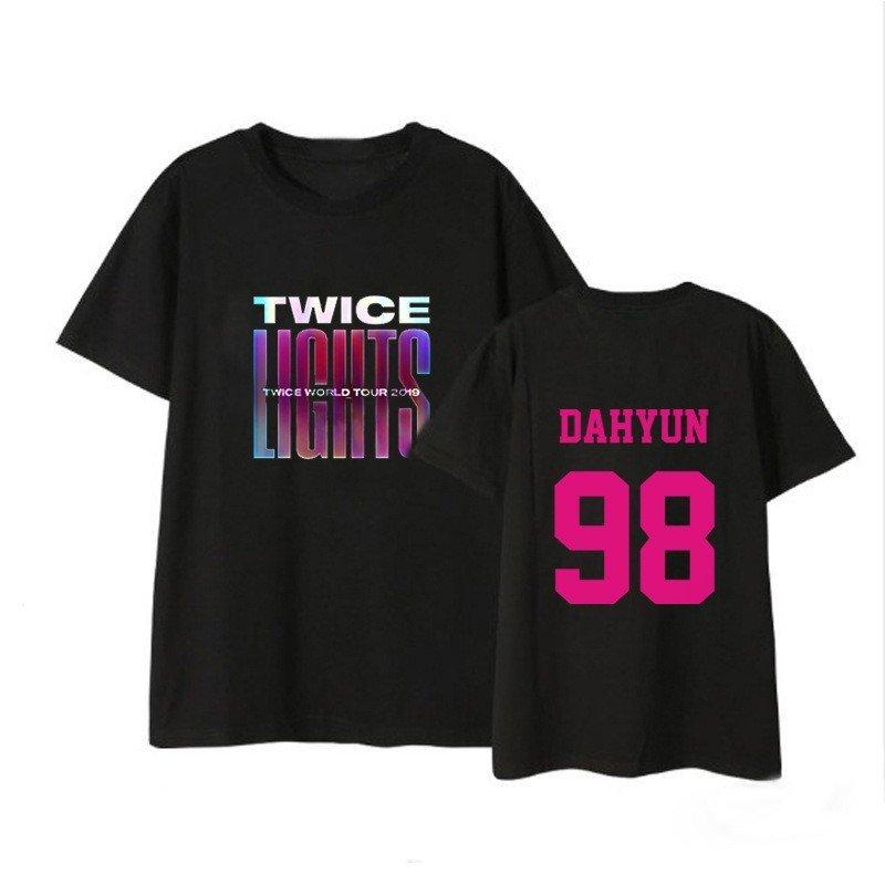 送料無料 TWICE Tシャツ 半袖 トゥワイス クールネック 韓流グッズ レディース メンズ 男女兼用 ウェア 夏服 応援服 プリント おしゃれ カットソー｜coci｜02