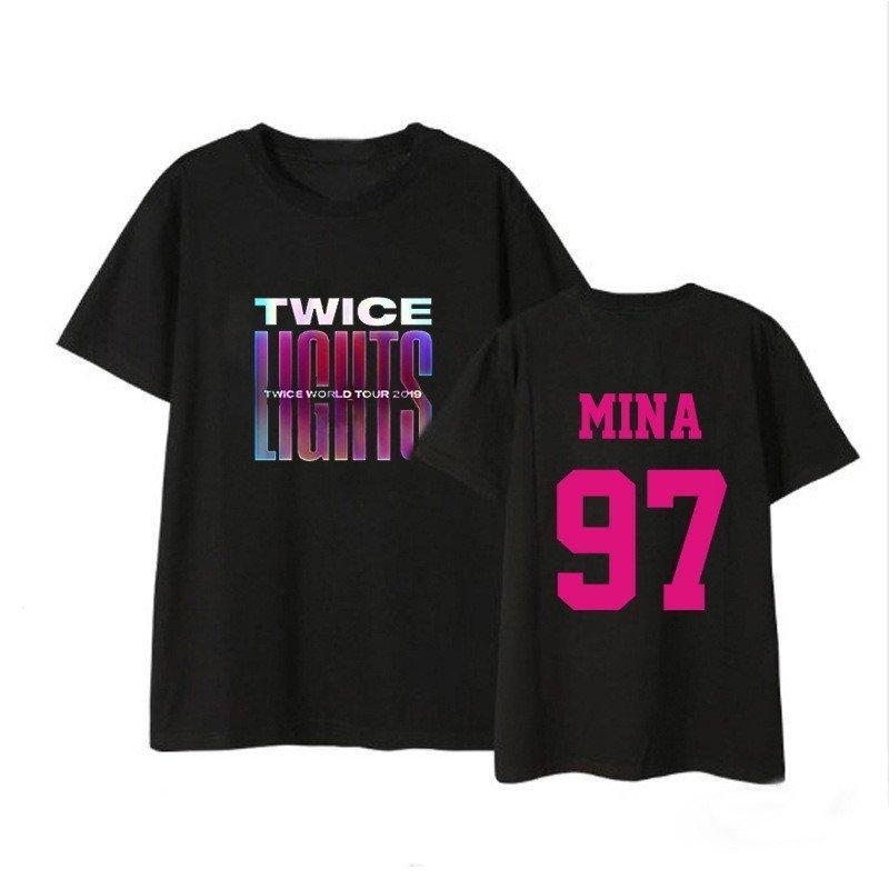 送料無料 TWICE Tシャツ 半袖 トゥワイス クールネック 韓流グッズ レディース メンズ 男女兼用 ウェア 夏服 応援服 プリント おしゃれ カットソー｜coci｜09