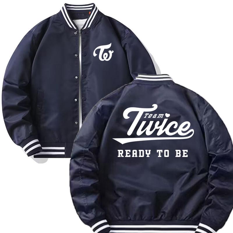 TWICE スタジャン パーカー ジャケット 男女兼用 スタジアムジャンパー 厚手と薄手 韓流グッズ ウェア グッズ 野球服 フライト
