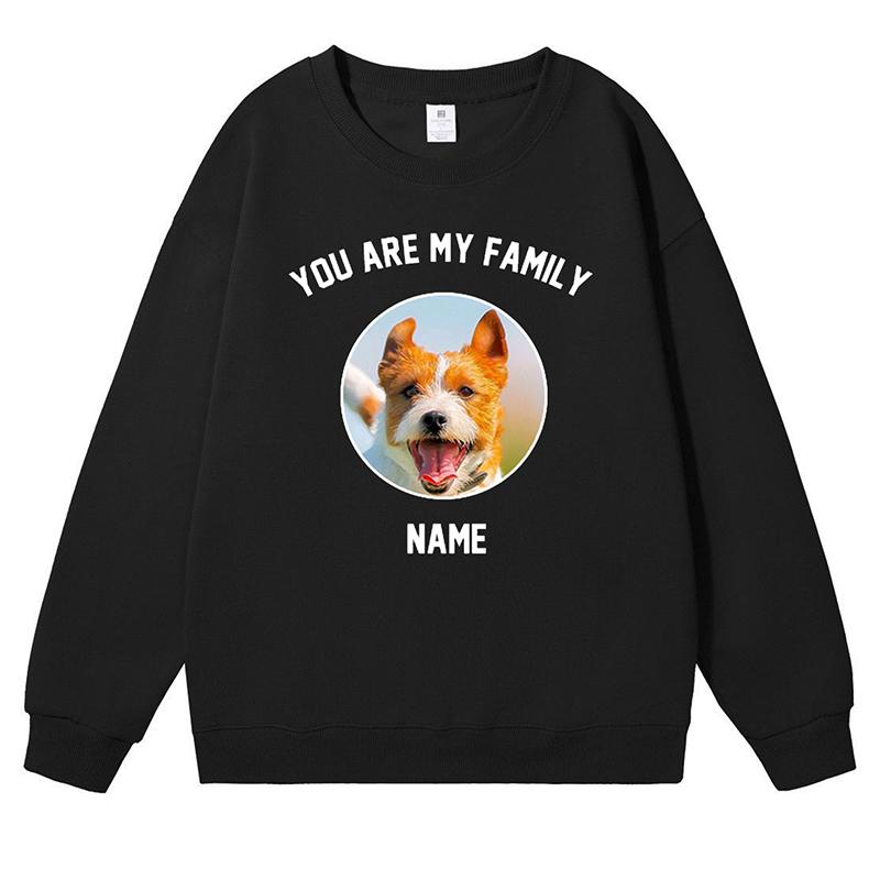 オリジナル トレーナー ペット 写真プリント 名入れ 作成 自作 ギフト 1枚からOK お祝い フード無し 犬 猫 記念 イベント 画像 プリント パーカー |  | 06