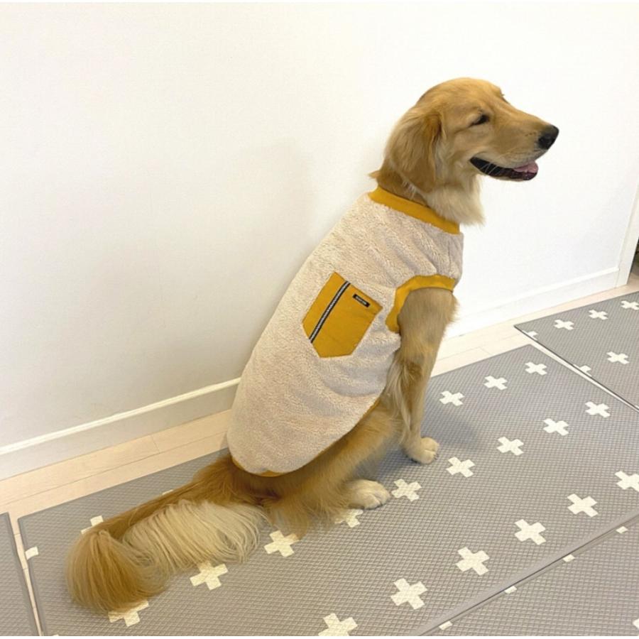 大型犬 服 2XL かわいい もこもこ Tシャツ 秋 冬 無地でシンプル