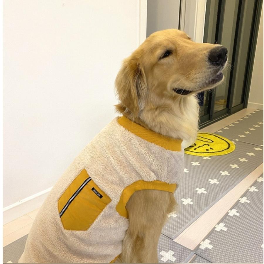 大型犬 服 4XL かわいい もこもこ Tシャツ 秋 冬 無地でシンプル 袖