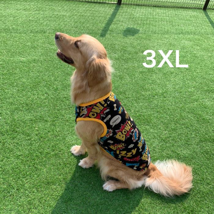 超大型犬 服 犬服 3XL コミック柄 タンクトップ 大型犬 夏 おしゃれ T 