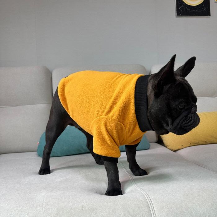 フレブル 服 フレンチブルドッグ 2XL フリース 無地 長袖 Tシャツ 冬