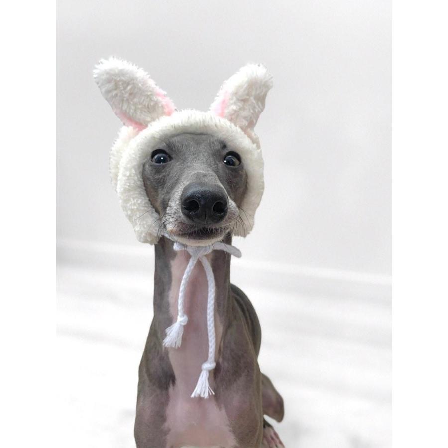 イタグレ 帽子トナカイ耳 うさぎ 耳 スヌード ボア フリース 被り物