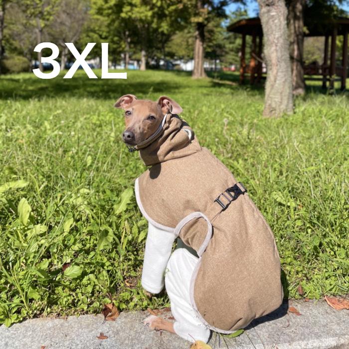ウィペット 服 3XL イタグレ 服 コート 秋 冬服 中綿軽量バックル