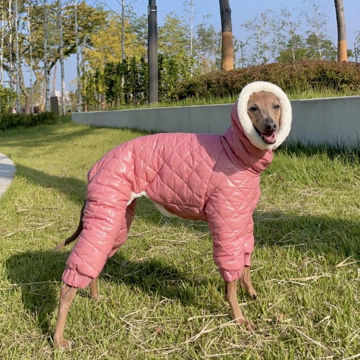 イタグレ服 中綿 キルティング ロンパース ダウン コート 小型犬 イタグレ服 中綿 キルティング ロンパース ダウン コート 小型犬