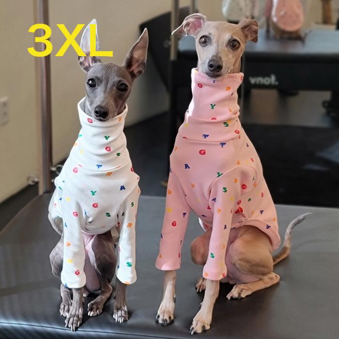 ウィペット 服 3XL アルファベット Tシャツ パジャマ 韓国 犬服 小型犬
