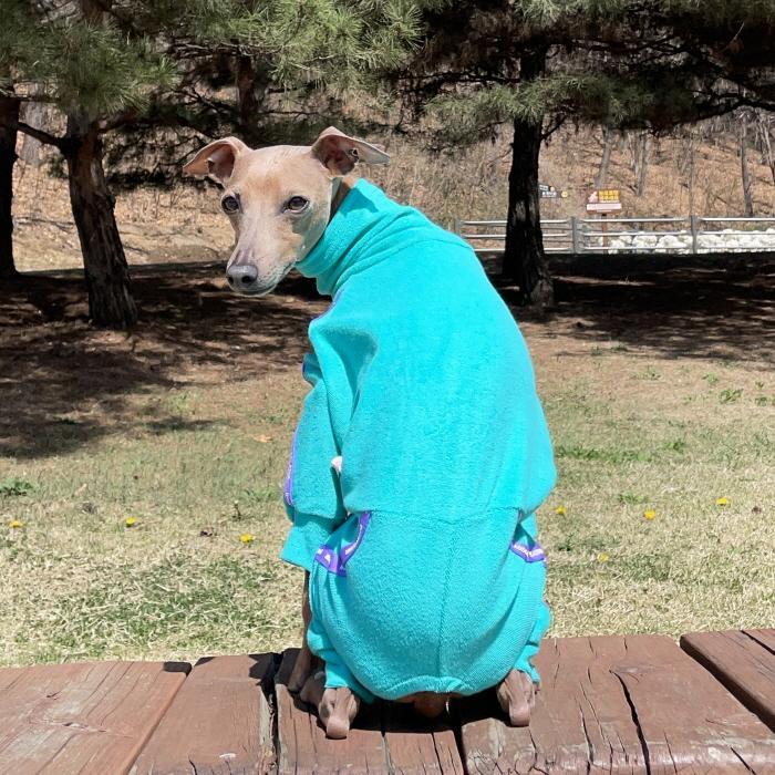 イタグレ服 タオル地 ロンパース つなぎ S M L XL 2XL 3XL 小型犬 中型犬 大型犬 春 初秋 秋 doggystar |  | 18