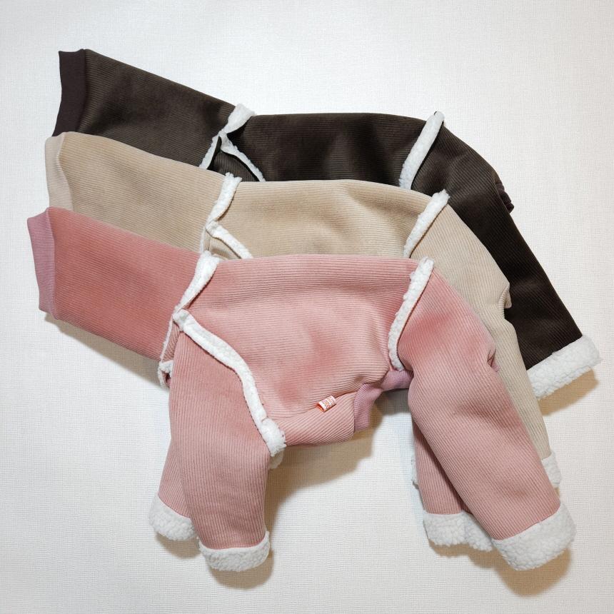 イタグレ服 ムートン 無地 ロンパース つなぎ S M L XL 2XL 3XL 小型犬 中型犬 大型犬 防寒 保温 韓国 おしゃれ コート 春 初秋 秋 冬 doggystar |  | 04